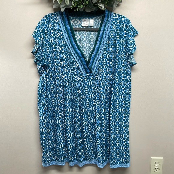 NWOT Goa Beachwear By Japna Boho Swim Coverup Summer Dress Crochet Fringe L - Picture 1 of 16